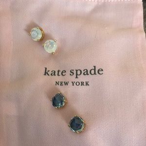 Two pairs of Kate Spade earrings